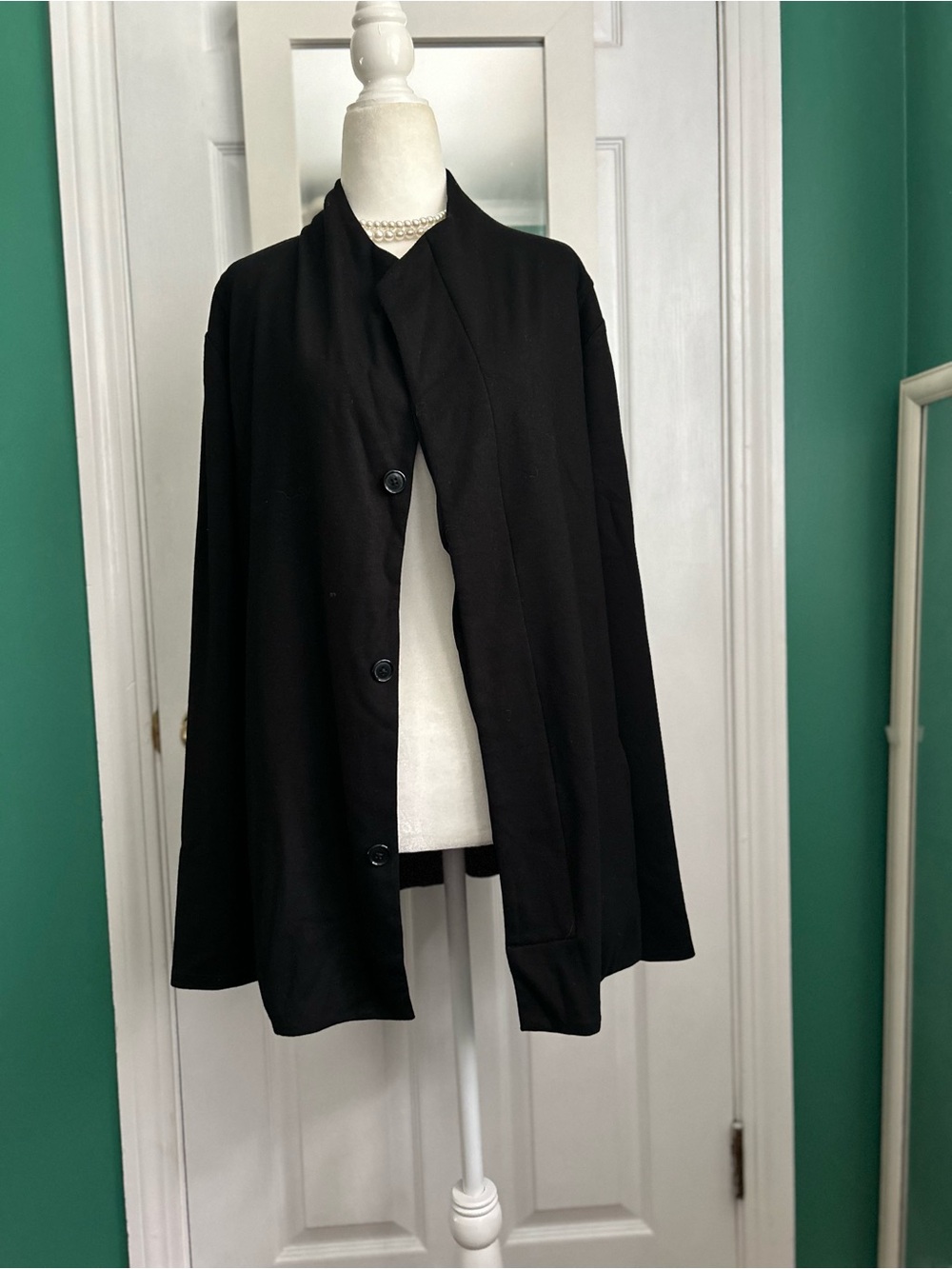 Lola & Sophie Women's Black Button-Front Jacket L